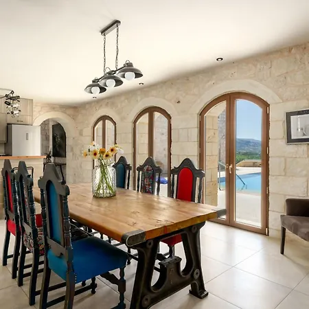 Villa Elegant Stone With Private Pool & Sunset Views Astérion